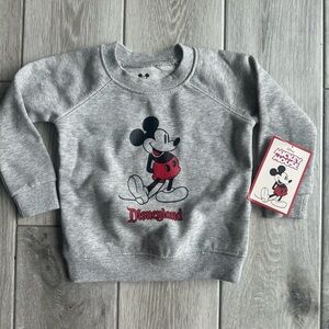 NWT Disney Light Gray Mickey Mouse Toddler Sweatshirt